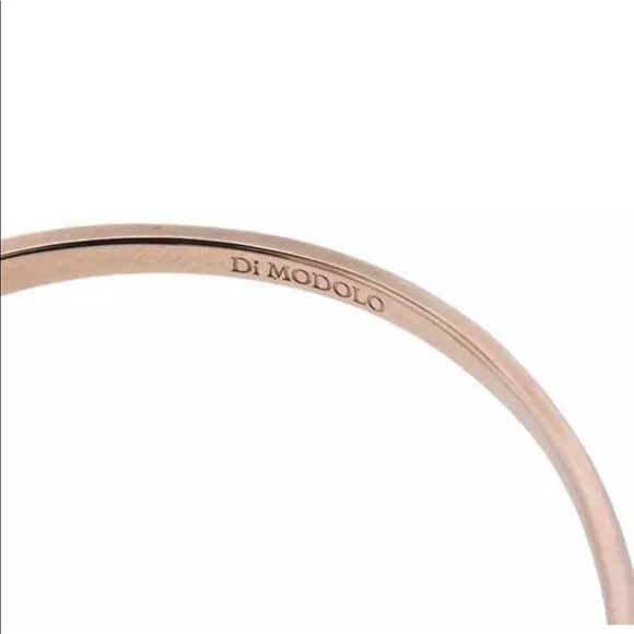 Di Modolo 18k Rose Gold Silver Bangle Bracelet - Picture 7 of 7